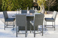Palazzo Outdoor Counter Height Dining Table with 6 Barstools - Gate Furniture