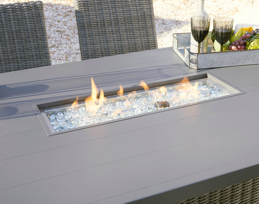 Palazzo Outdoor Counter Height Dining Table with 6 Barstools - Gate Furniture