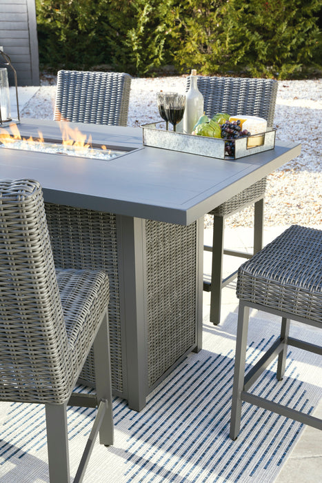 Palazzo Outdoor Counter Height Dining Table with 6 Barstools - Gate Furniture
