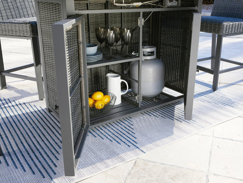 Palazzo Outdoor Counter Height Dining Table with 6 Barstools - Gate Furniture