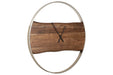 Panchali Brown/Silver Finish Wall Clock - A8010198 - Gate Furniture