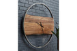 Panchali Brown/Silver Finish Wall Clock - A8010198 - Gate Furniture