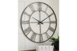 Paquita Antique Silver Wall Clock - A8010237 - Gate Furniture