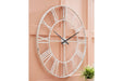 Paquita Antique White Wall Clock - A8010238 - Gate Furniture