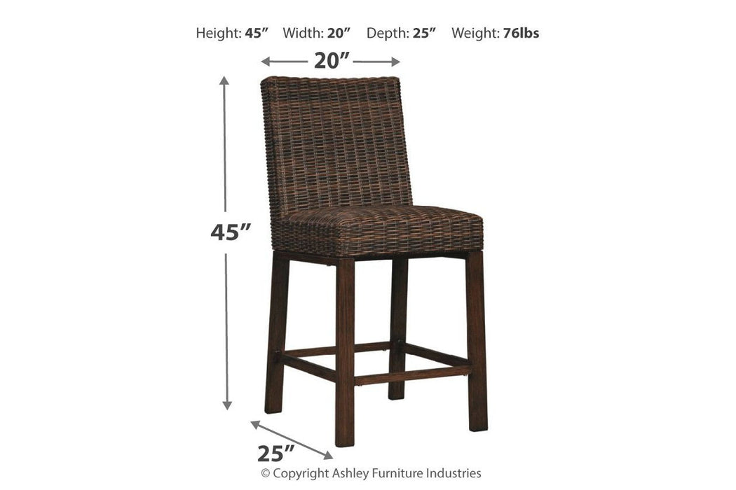 Paradise Trail Medium Brown Bar Stool (Set of 2) - P750-130 - Gate Furniture