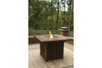 Paradise Trail Medium Brown Bar Table with Fire Pit - P750-665 - Gate Furniture