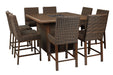 Paradise Trail Medium Brown Bar Table with Fire Pit - P750-665 - Gate Furniture