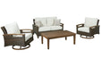 Paradise Trail Medium Brown Loveseat with Cushion - P750-835 - Gate Furniture