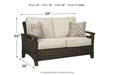 Paradise Trail Medium Brown Loveseat with Cushion - P750-835 - Gate Furniture
