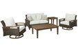 Paradise Trail Medium Brown Loveseat with Cushion - P750-835 - Gate Furniture