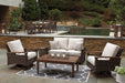 Paradise Trail Medium Brown Loveseat with Cushion - P750-835 - Gate Furniture