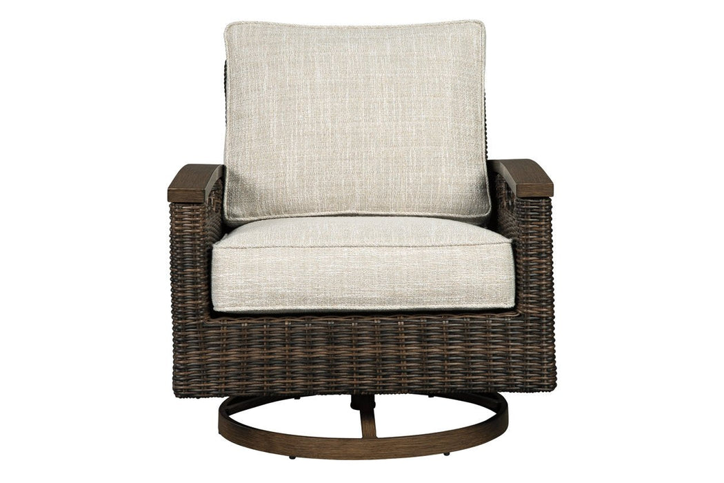 Paradise Trail Medium Brown Swivel Lounge Chair (Set of 2) - P750-821 - Gate Furniture