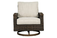 Paradise Trail Medium Brown Swivel Lounge Chair (Set of 2) - P750-821 - Gate Furniture
