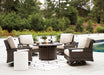 Paradise Trail Outdoor Fire Pit Table and 4 Chairs - Gate Furniture