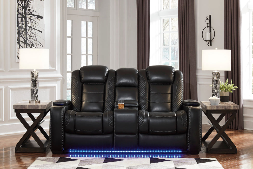 Party Time Power Reclining Loveseat with Console - 3700318 - Gate Furniture