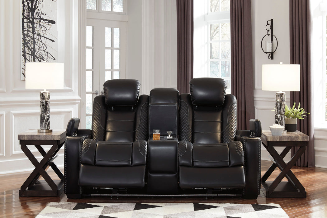 Party Time Power Reclining Loveseat with Console - 3700318 - Gate Furniture