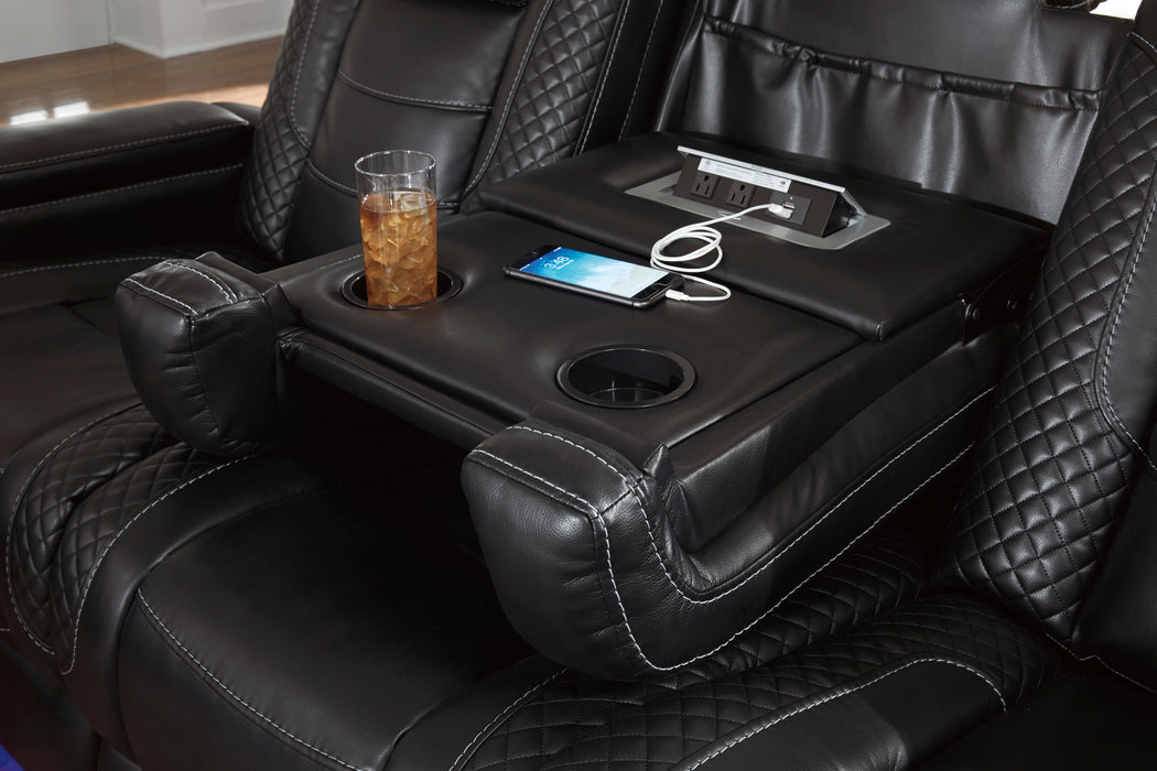 Party Time Power Reclining Loveseat with Console - 3700318 - Gate Furniture
