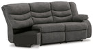 Partymate Right-Arm Facing Reclining Loveseat with Half Wedge - 3690350