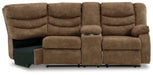 Partymate Right-Arm Facing Reclining Loveseat with Half Wedge Console - 3690249