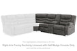 Partymate Right-Arm Facing Reclining Loveseat with Half Wedge Console - 3690349