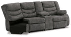 Partymate Right-Arm Facing Reclining Loveseat with Half Wedge Console - 3690349
