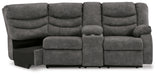 Partymate Right-Arm Facing Reclining Loveseat with Half Wedge Console - 3690349