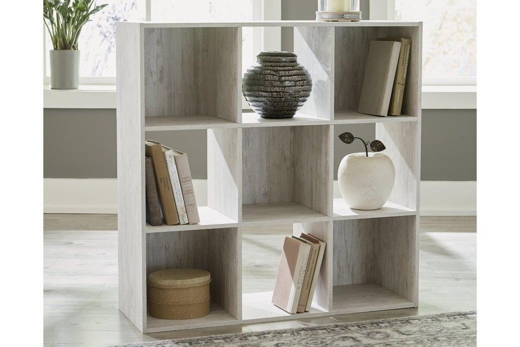 Paxberry Whitewash Nine Cube Organizer - EA1811-3X3 - Gate Furniture