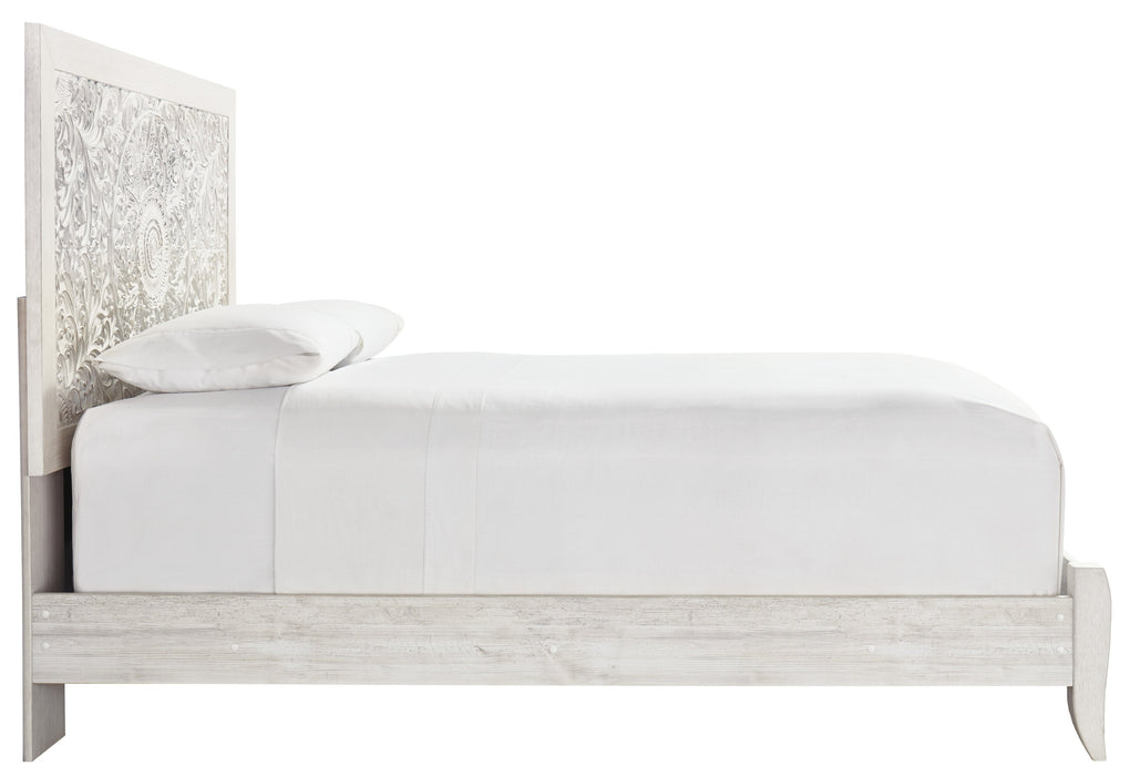 Paxberry Whitewash Queen Panel Bed - Gate Furniture