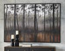 Philyra Black/Orange/Silver Wall Art - A8000253 - Gate Furniture