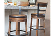 Pinnadel Light Brown Bar Height Bar Stool - D542-130 - Gate Furniture