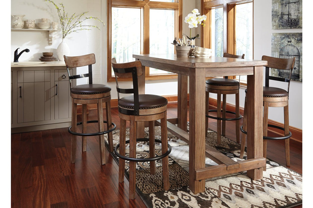 Pinnadel Light Brown Bar Height Bar Stool - D542-130 - Gate Furniture