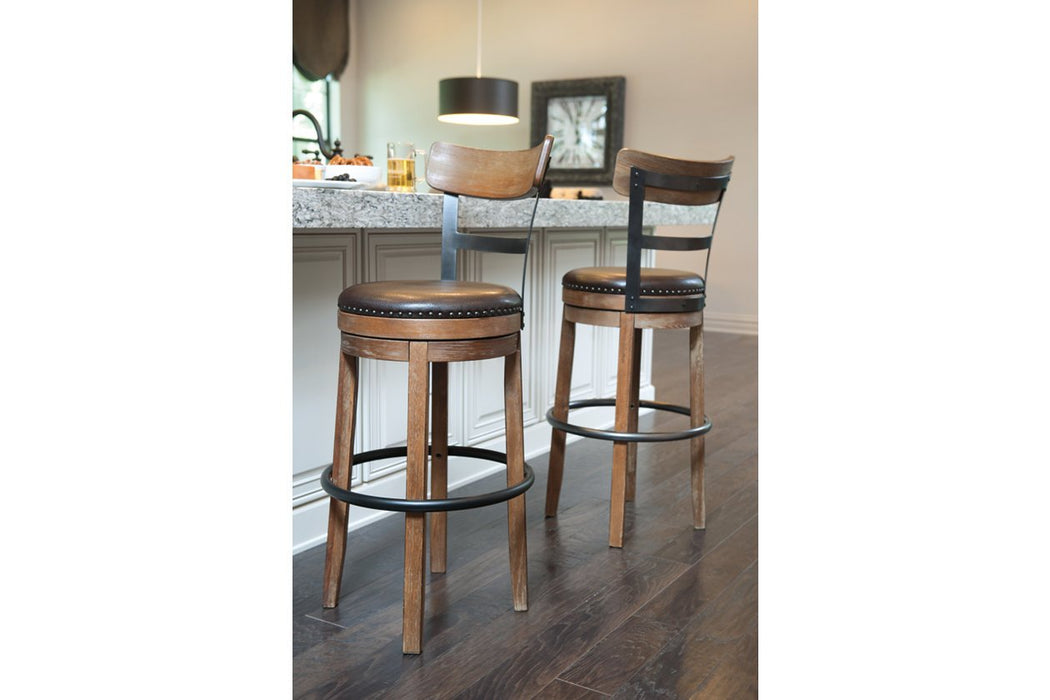 Pinnadel Light Brown Bar Height Bar Stool - D542-130 - Gate Furniture