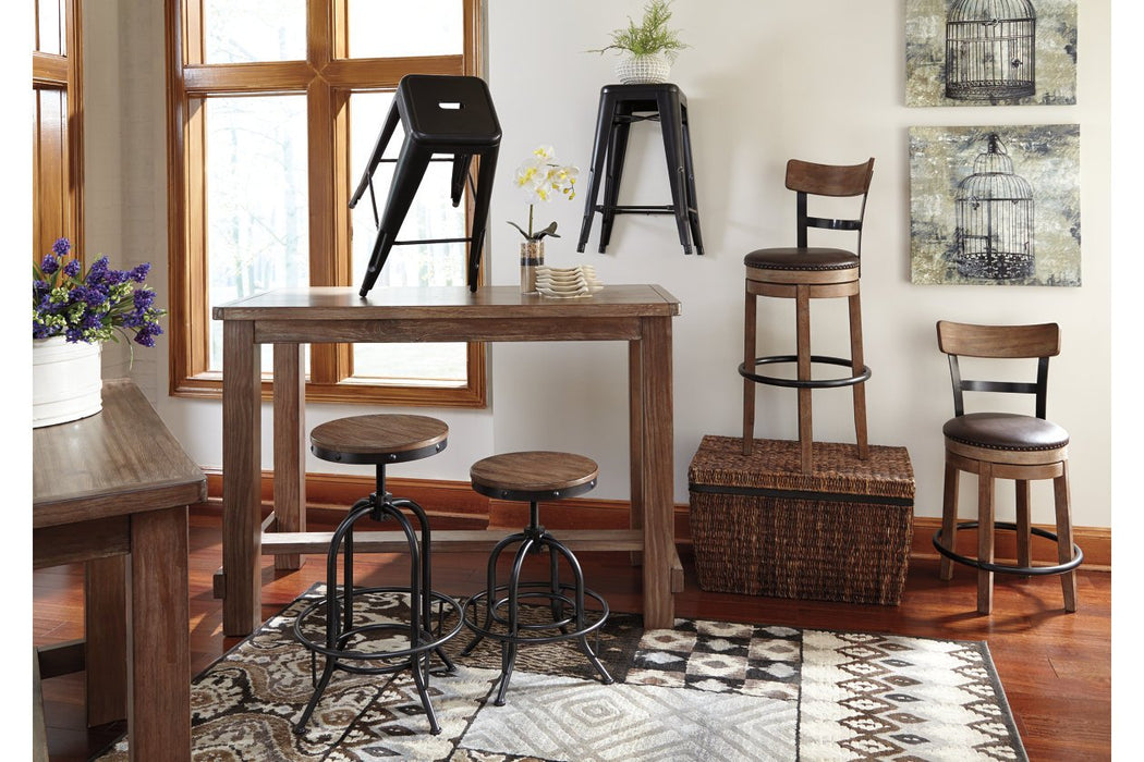 Pinnadel Light Brown Bar Height Bar Stool - D542-130 - Gate Furniture