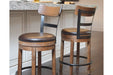 Pinnadel Light Brown Counter Height Bar Stool - D542-124 - Gate Furniture