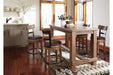 Pinnadel Light Brown Counter Height Bar Stool - D542-124 - Gate Furniture