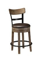 Pinnadel Light Brown Counter Height Bar Stool - D542-124 - Gate Furniture