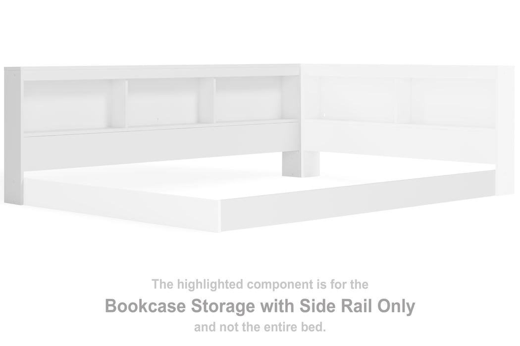 Piperton Bookcase Storage with Side Rail - EB1221-182 - In Stock Furniture