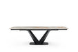 Planet Table With 1239 Swivel Beige Chairs Set - Gate Furniture