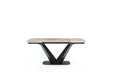 Planet Table With 1239 Swivel Beige Chairs Set - Gate Furniture