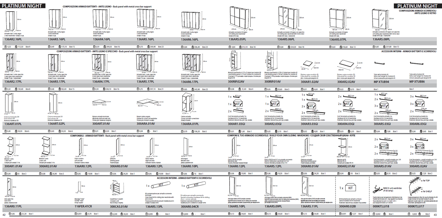 Platinum Legno Bedroom Silver Birch Set - Gate Furniture