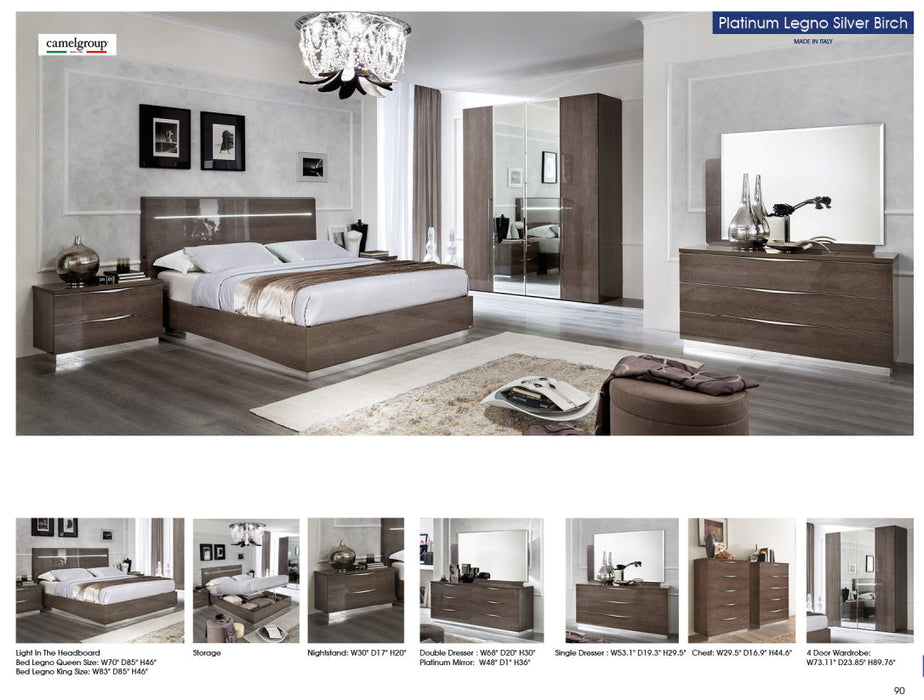 Platinum Legno Bedroom Silver Birch Set - Gate Furniture