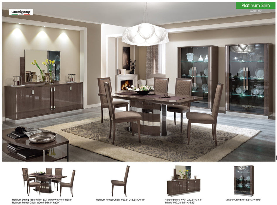 Platinum Slim Dining Set - Gate Furniture