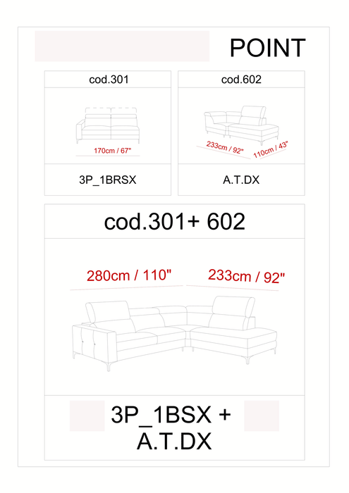 Point Sectional - i38234 - Gate Furniture