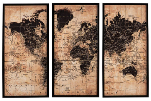 Pollyanna Tan/Black Wall Art (Set of 3) - A8000074 - Gate Furniture