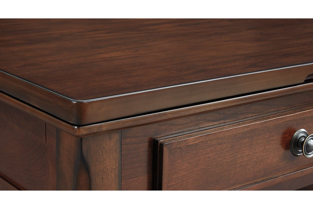 Porter Rustic Brown Coffee Table with Lift Top - T697-0 - Gate Furniture