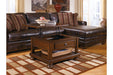 Porter Rustic Brown Coffee Table with Lift Top - T697-0 - Gate Furniture