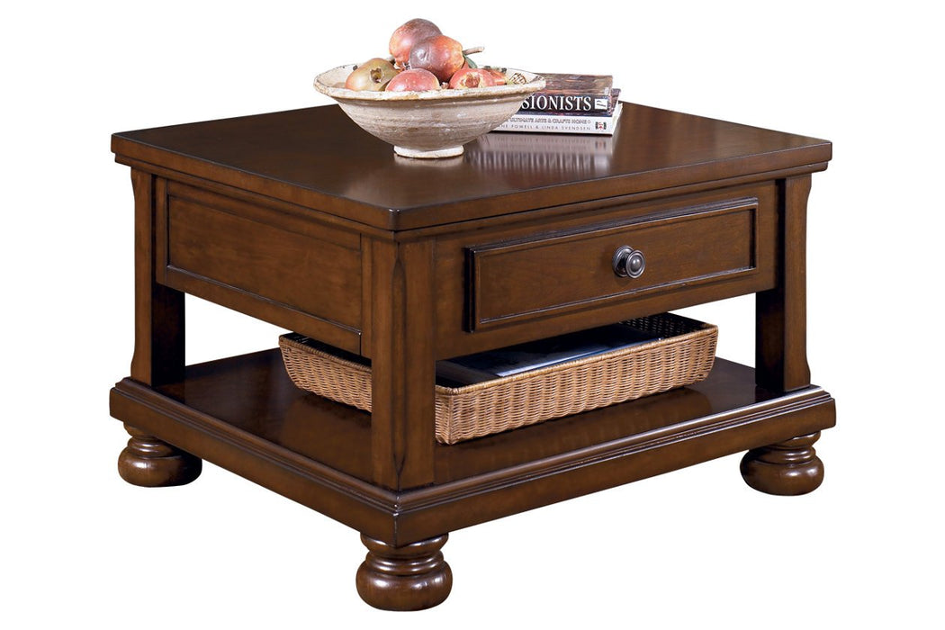 Porter Rustic Brown Coffee Table with Lift Top - T697-0 - Gate Furniture