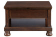 Porter Rustic Brown Coffee Table with Lift Top - T697-0 - Gate Furniture