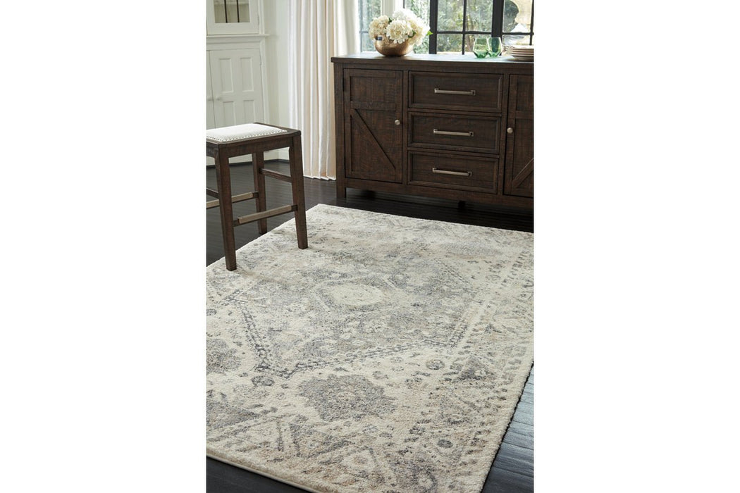 Precia Gray/Cream 7'10" x 10'6" Rug - R404131 - Gate Furniture