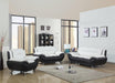 Quercus White Black Living Room Set - Gate Furniture
